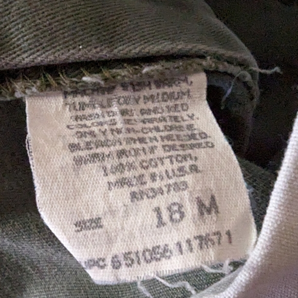 Vintage RIVETED BY LEE Cargo Shorts Size 18 M Olive Green 90 - Picture 4 of 8